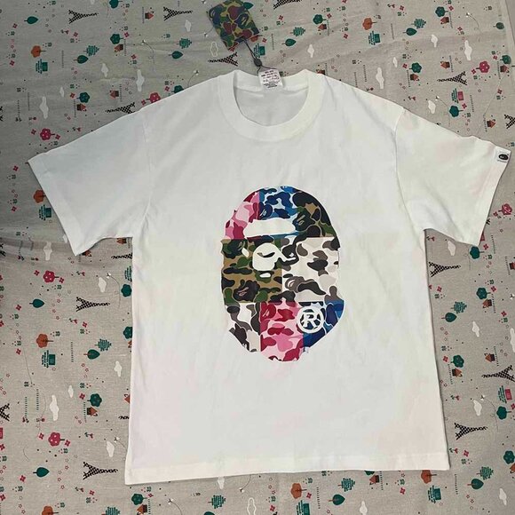 Bape White Short Sleeve T-Shirt M